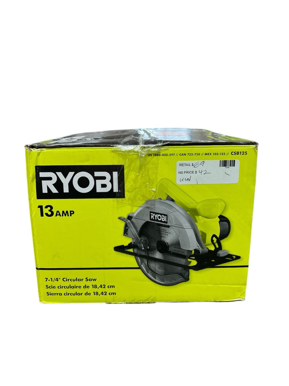 Ryobi 13 Amp Corded 7-1/4 in. Circular Saw CSB125