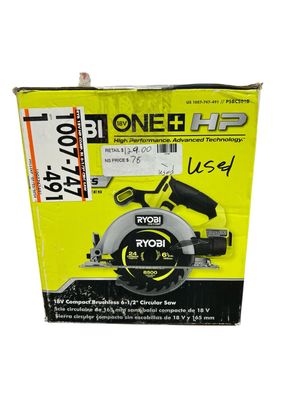 Ryobi ONE+ HP 18V Brushless Cordless Compact 6-1/2 in. Circular Saw (Tool Only) PSBC501B