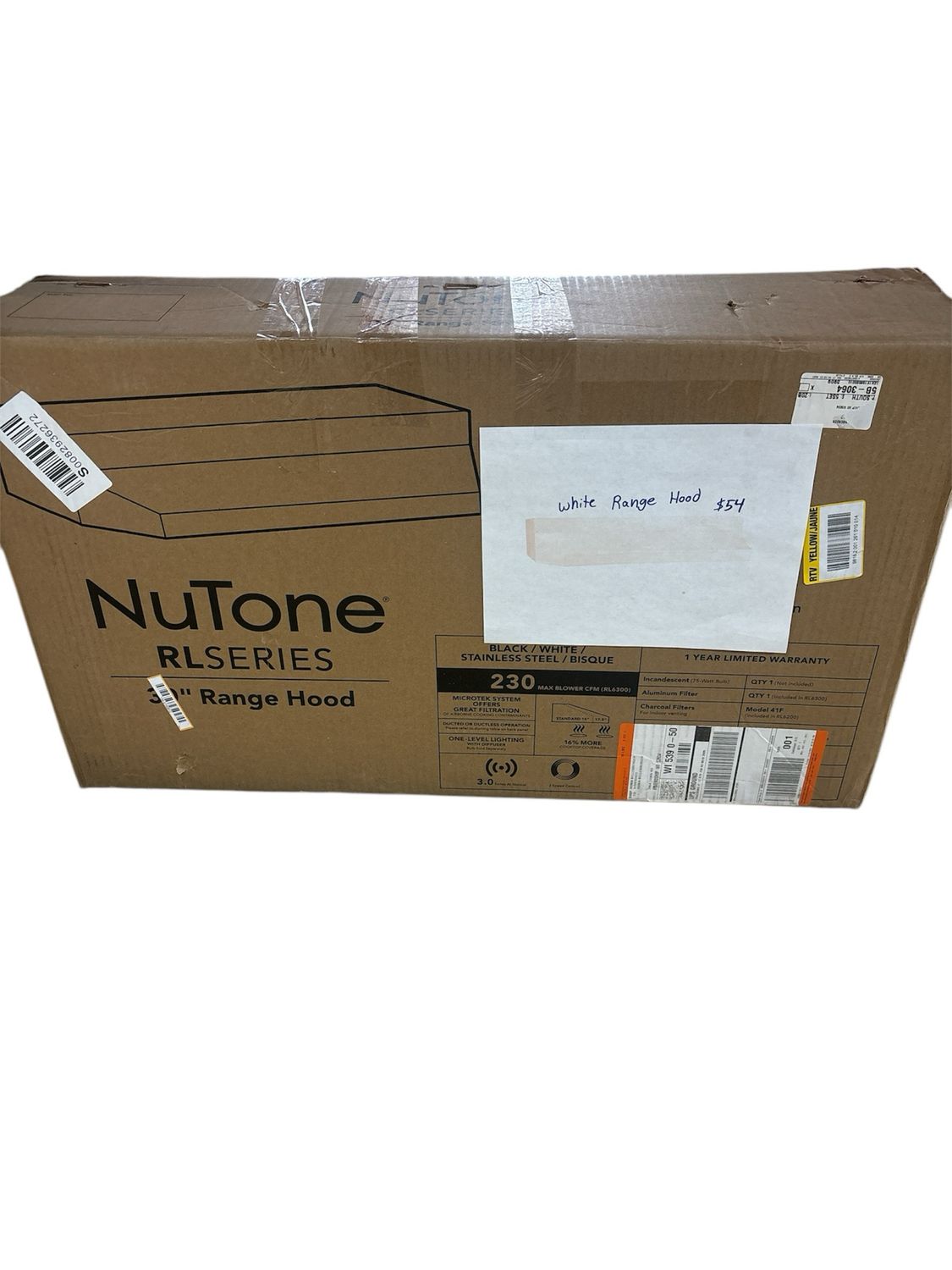 Broan-NuTone RL6300 Series 30 in. Under Cabinet Range Hood with Light in White