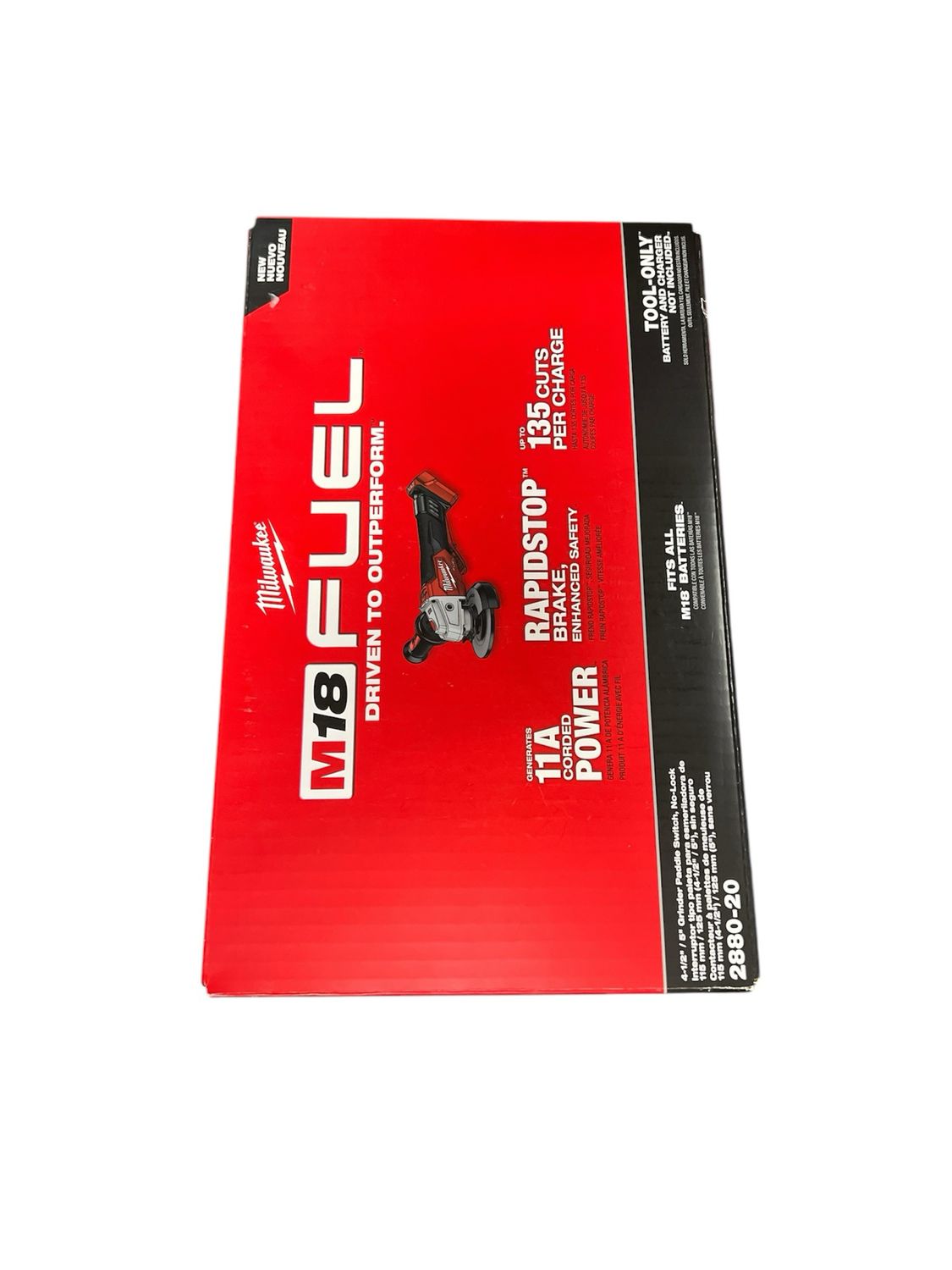 Milwaukee M18 FUEL 18V Lithium-Ion Brushless Cordless 4-1/2 in./5 in. Grinder w/Paddle Switch (Tool-Only) 2880-20