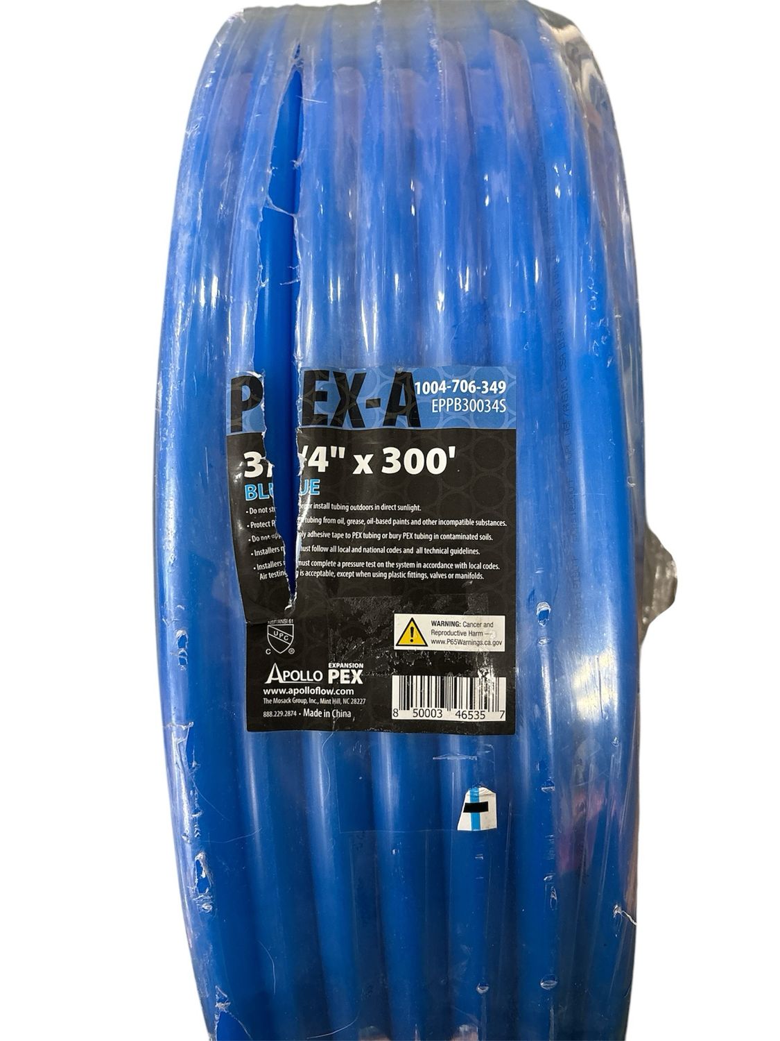 Apollo 3/4 in. x 300 ft. Blue PEX-A Expansion Pipe in Solid EPPB30034S