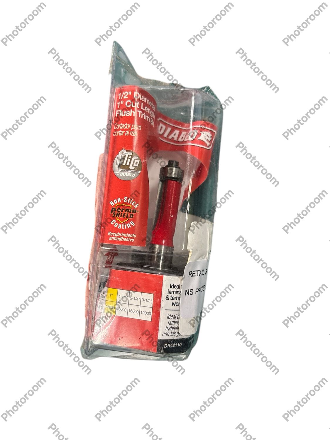 DIABLO 1/2 in. x 1 in. Carbide Flush Trimming Router Bit DR42110
