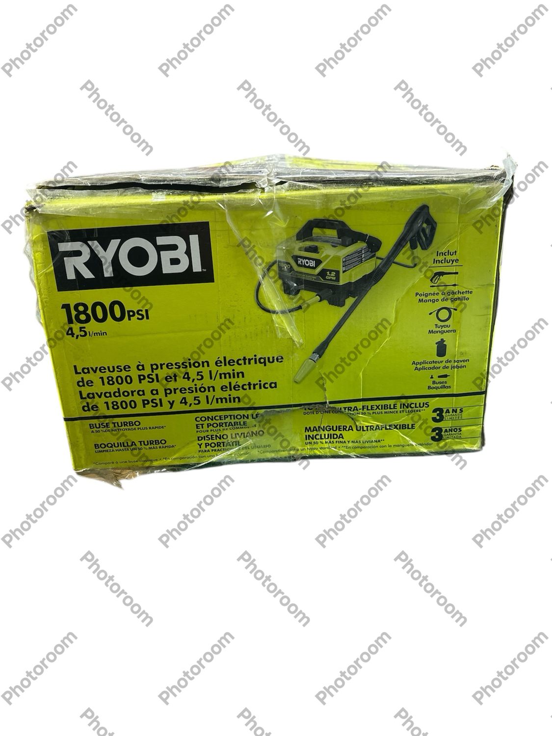 RYOBI 1800 PSI 1.2 GPM Cold Water Corded Electric Pressure Washer RY141802. .