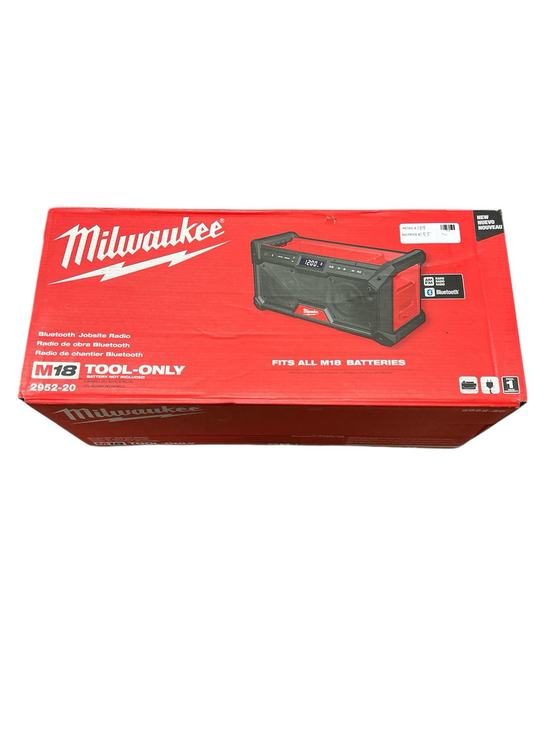 Milwaukee M18 18V Lithium-Ion Cordless Jobsite Radio 2952-20 New
