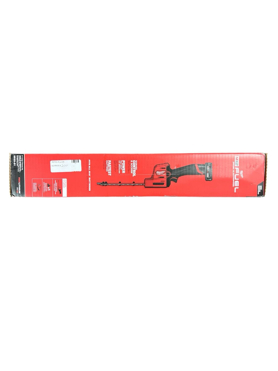 Milwaukee M12 FUEL 8 in. 12V Lithium-Ion Brushless Cordless Hedge Trimmer Kit with 4.0 Ah Battery and Charger 2533-21