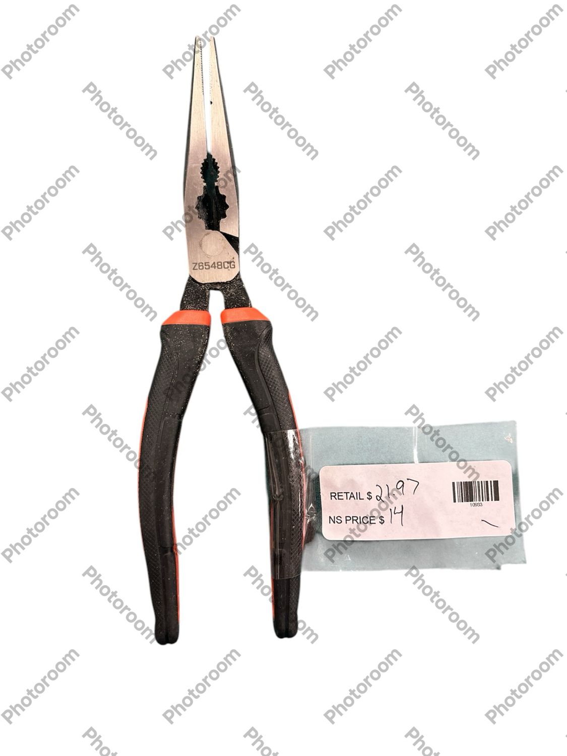 Crescent 8 in. Z2 High Leverage Long Nose Pliers with Dual Material Grips Z6548CGR-06