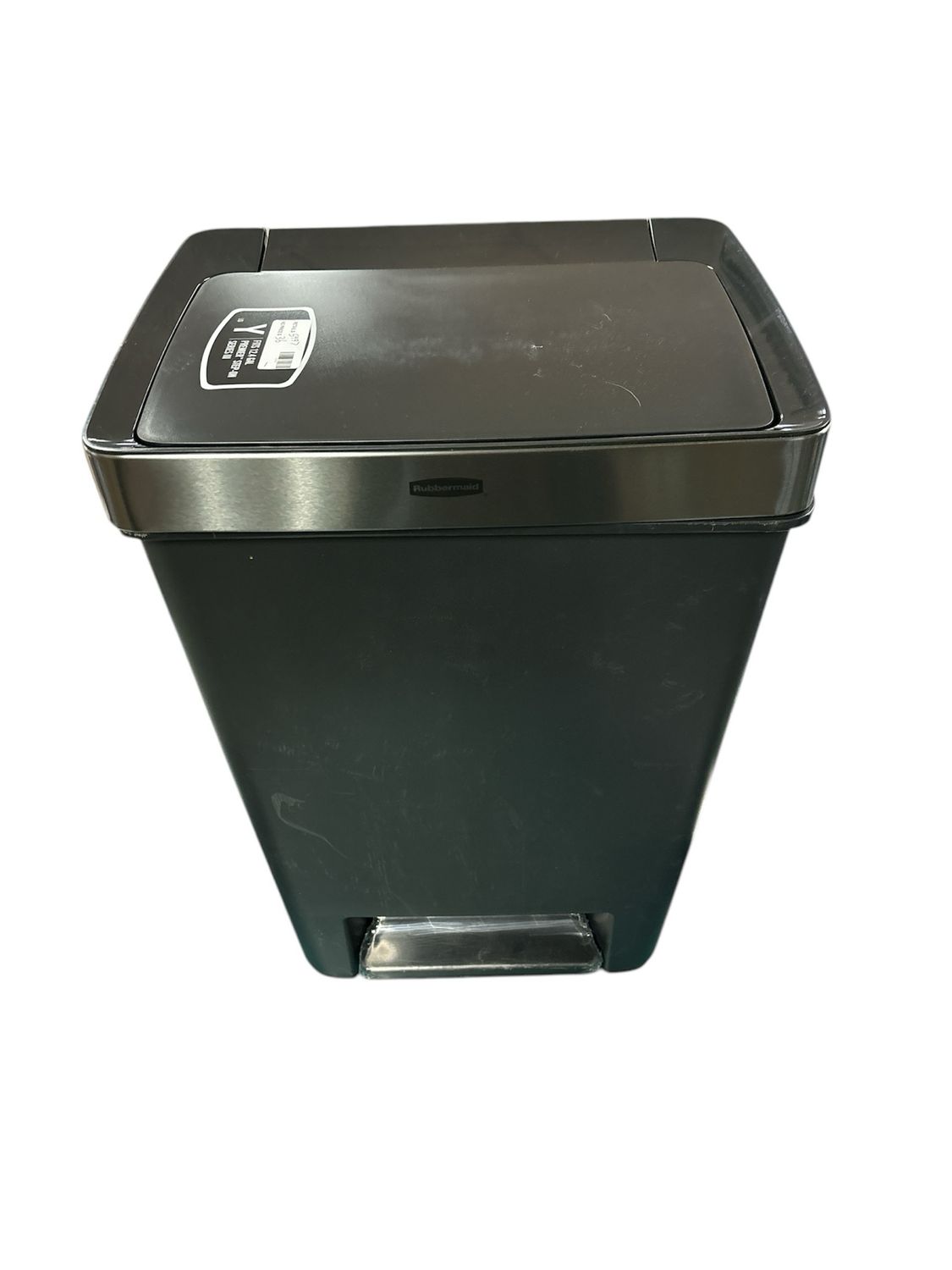 Rubbermaid 12.4G Premier Series III Step-On Trash Can with Stainless Steel Rim 2120983
