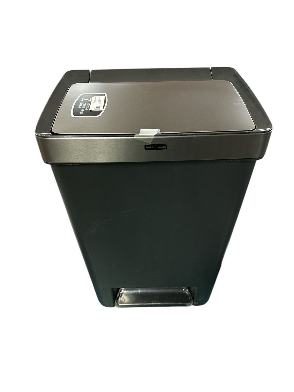 Rubbermaid 12.4 Gal. Premier Series IV Step-On Trash Can with Stainless Steel Lid 2124164