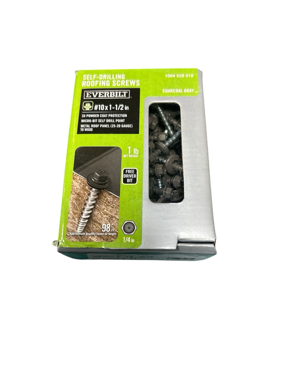 Everbilt #10 X 1-1/2 In. Head Roofing Screw 1 Lb. Box