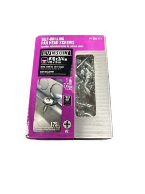 Everbilt #10 3/4 in. Phillips Pan-Head Self-Drilling Screw 1 lb.-Box (175-Piece) 116094