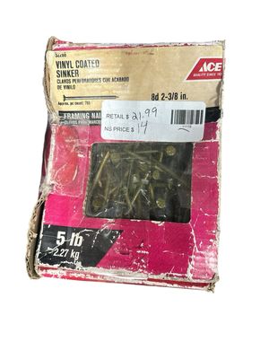5LBS 8D 2-3/8&quot; Vinyl Coated Sinker Framing Nails