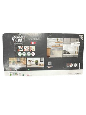 smart tiles Arabesco Marble White 22.56 in. x 11.58 in. Vinyl Peel and Stick Tile (3.57 sq. ft./ 2-pack) SM1177G-02-QG