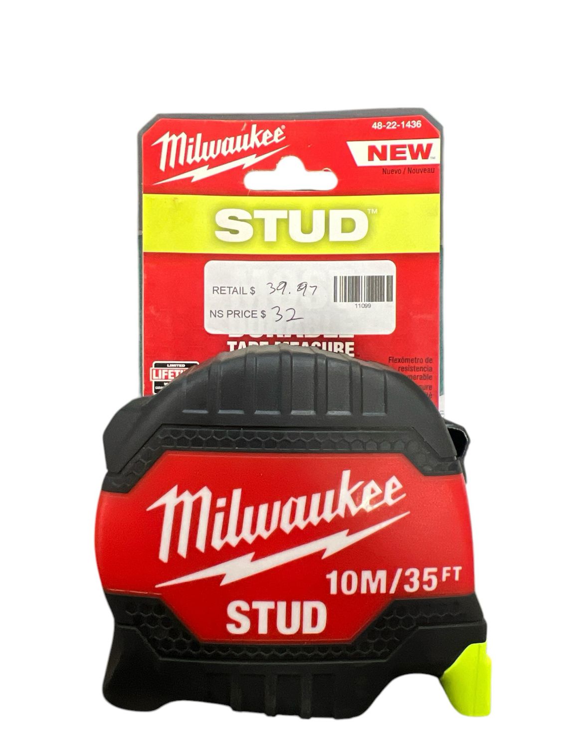Milwaukee 10m/35ft STUD Tape Measure 48-22-1436 New