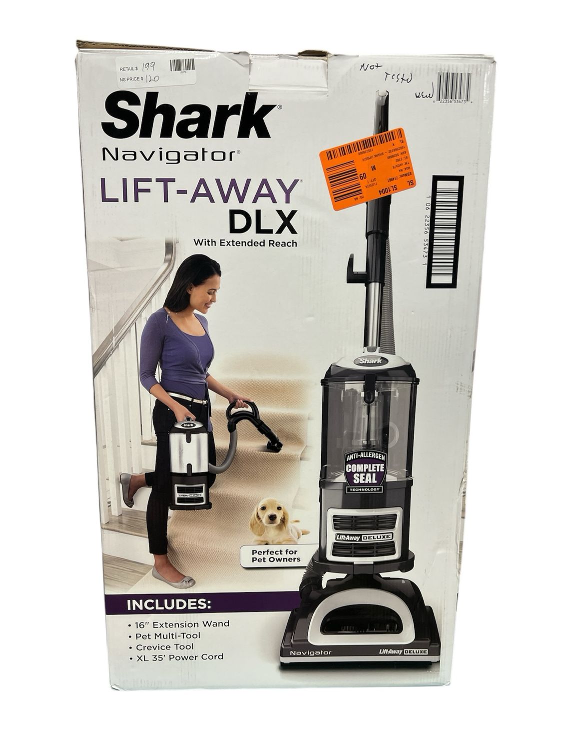 Shark Navigator Lift-Away DLX Bagless Corded HEPA filter Upright Vacuum for Multi-Surface and Pet Hair in Black UV440