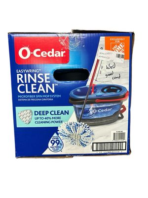 O-Cedar Easy Wring Rinse Clean Deep Clean Microfiber Spin Mop and Bucket System (The Home Depot Exclusive) 174221