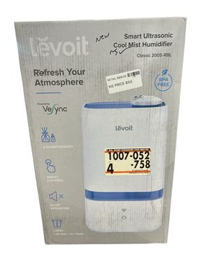 LEVOIT 1 Gal. Smart Ultra-Sonic Cool Mist Tabletop Humidifier and Diffuser up to 375 sq. ft. HEAPHULVSUS0030