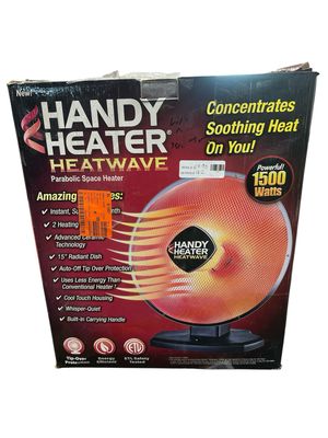 Handy Heater 1500-Watt 18.5 in. Electric Ceramic Parabolic Space Heater with Tip-Over Safety HEATPN-MC1 New