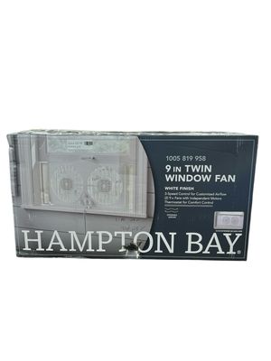 Hampton Bay 9 in. Twin Window Fan WDF9-2 New