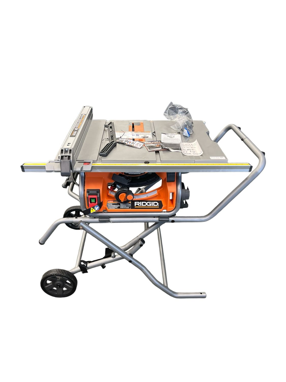 Ridgid 15 Amp 10 in. Portable Corded Pro Jobsite Table Saw with Stand R4514
