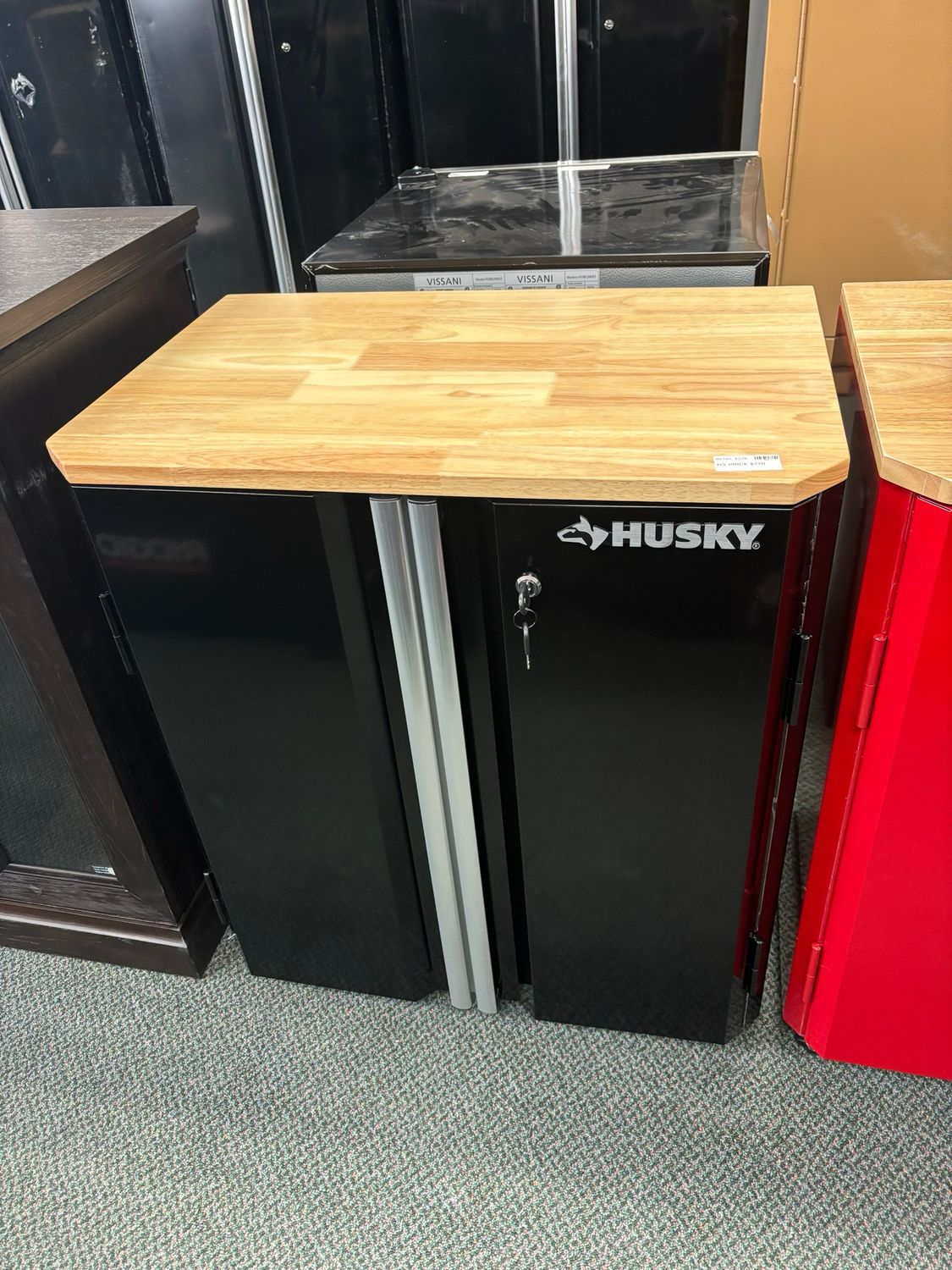 Husky Ready-to-Assemble 28 in. W x 32 in. H x 18 in. D 2-Door Steel Garage Base Cabinet HOME28XDB12 .