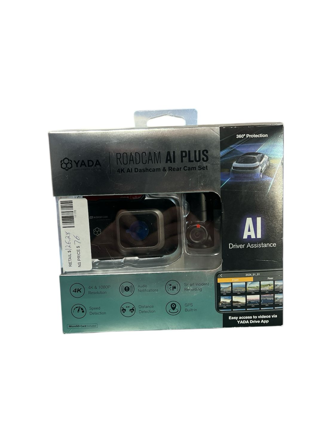Yada ROADCAM AI PLUS 4K AI DASHCAM &amp; REAR CAM SET New