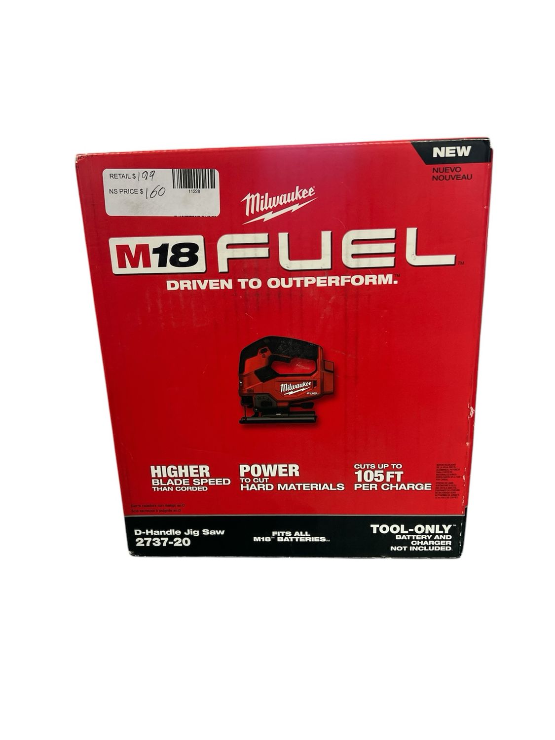 Milwaukee M18 FUEL 18V Lithium-Ion Brushless Cordless Jig Saw (Tool-Only)  2737-20 New