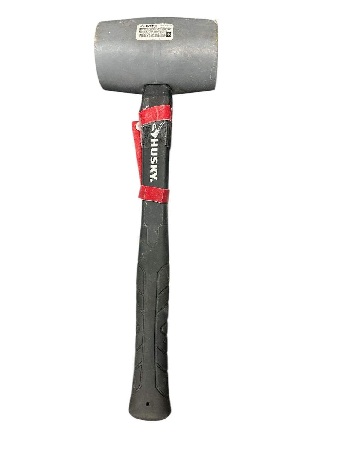 Husky 24 oz. Gray Rubber Mallet with 14 in. Fiberglass Handle RMG-24F-HUSKY