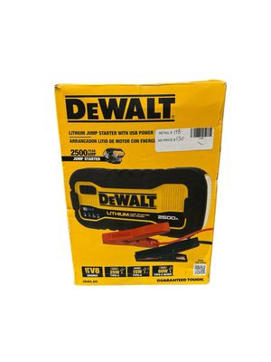 DEWALT 2500 Peak Amp Lithium Jump Starter with USB Power Bank DXAELJ25