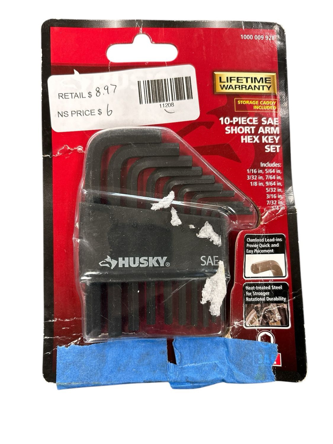 Husky SAE Short Arm Hex Key Set (10-Piece) SAHKS10PCN-06