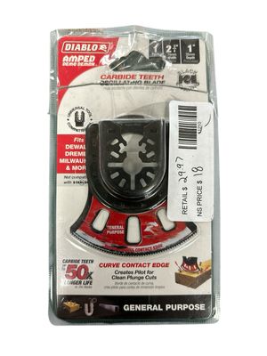 DIABLO 2-3/4 in. AMPED Demo Demon Universal Fit Carbide Teeth Oscillating Blade for General Purpose Cuts DOU275RCGP