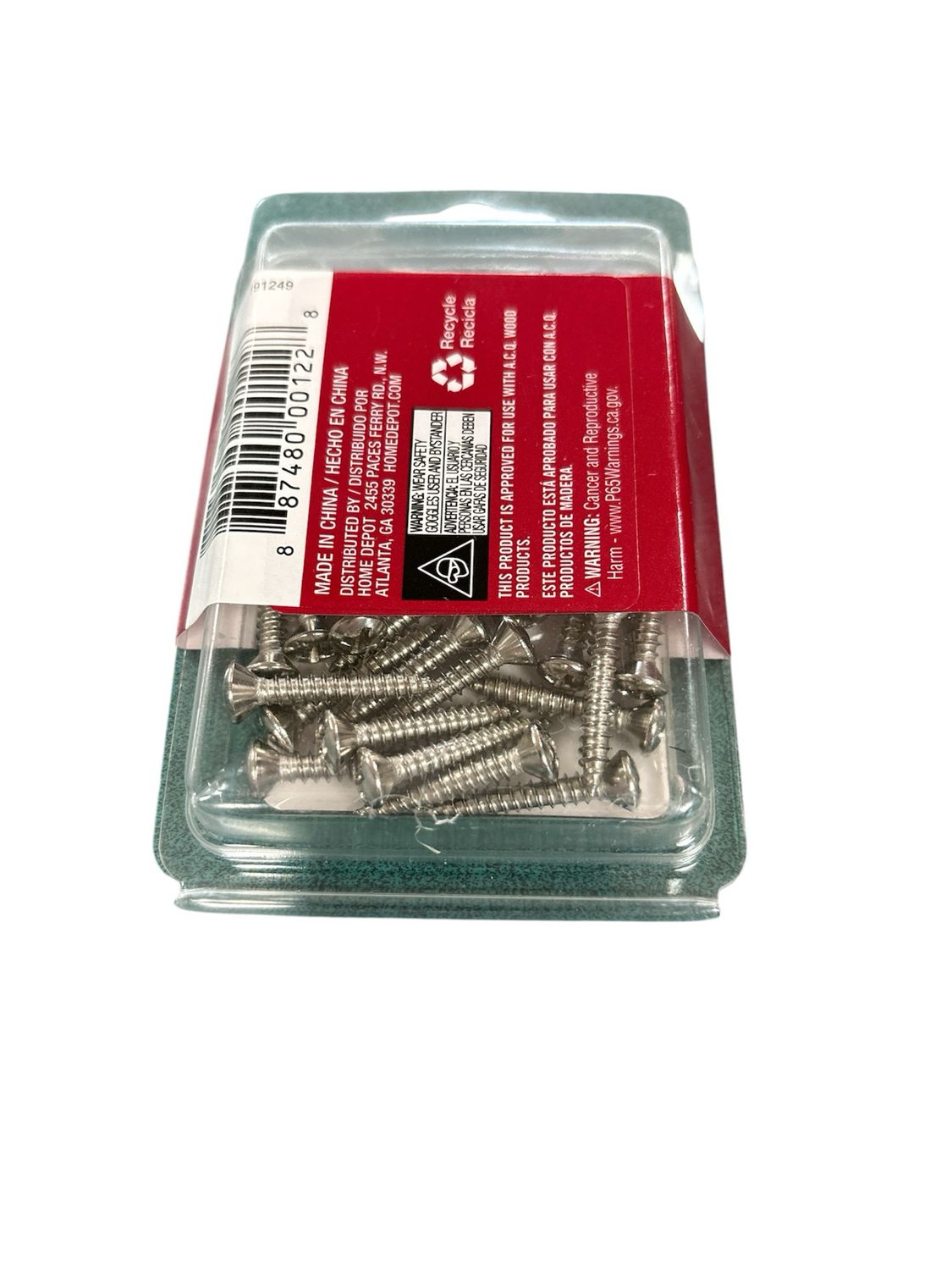 Everbilt #8 x 1 in. Phillips Oval Head Stainless Steel Sheet Metal Screw (25-Pack) 800122