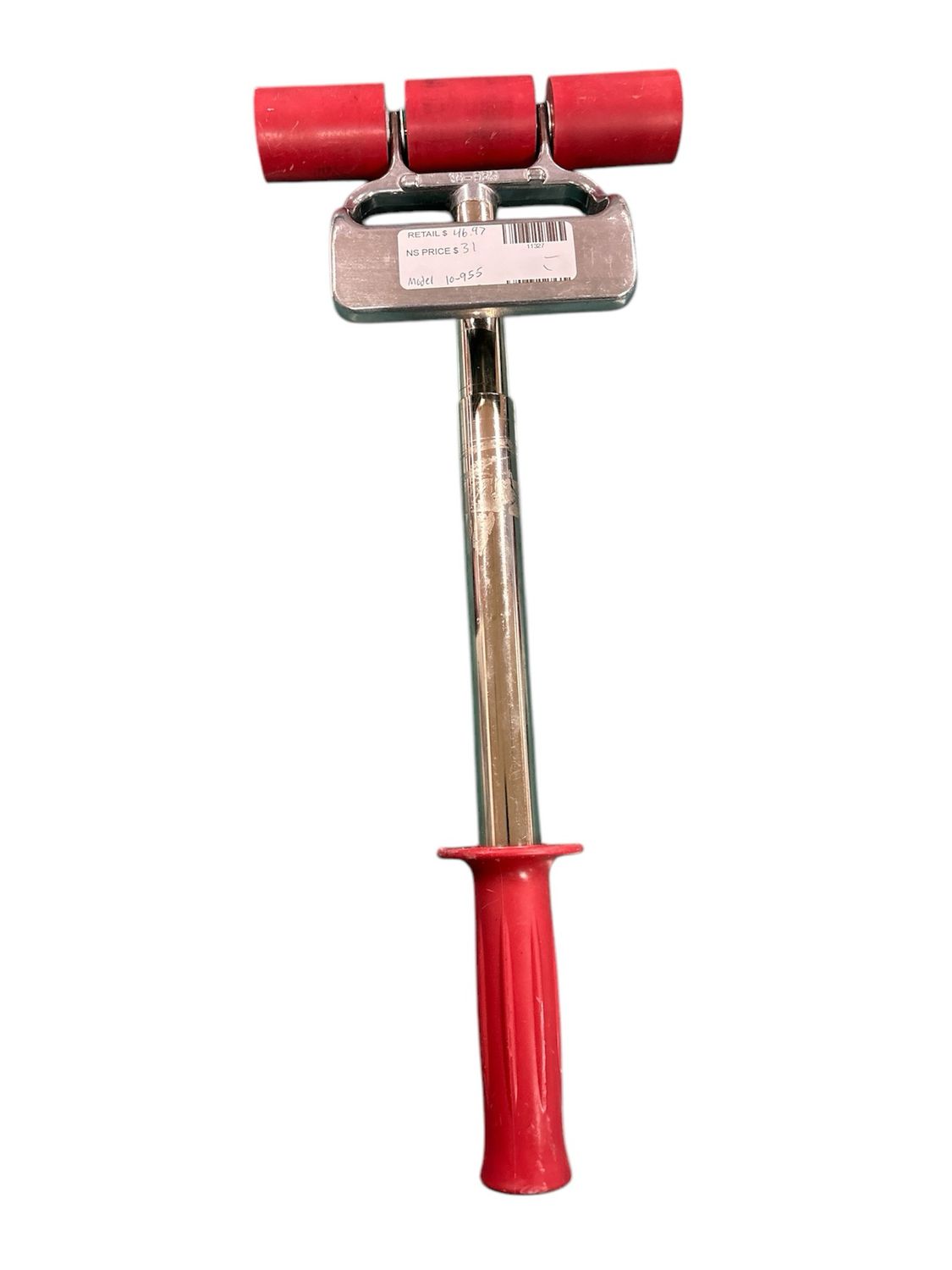 ROBERTS 7.5 in. W x 1.5 in. D Power-Lok Extendible Sheet Vinyl VCT and Linoleum Flooring Roller with Adjustable Handle 10-975