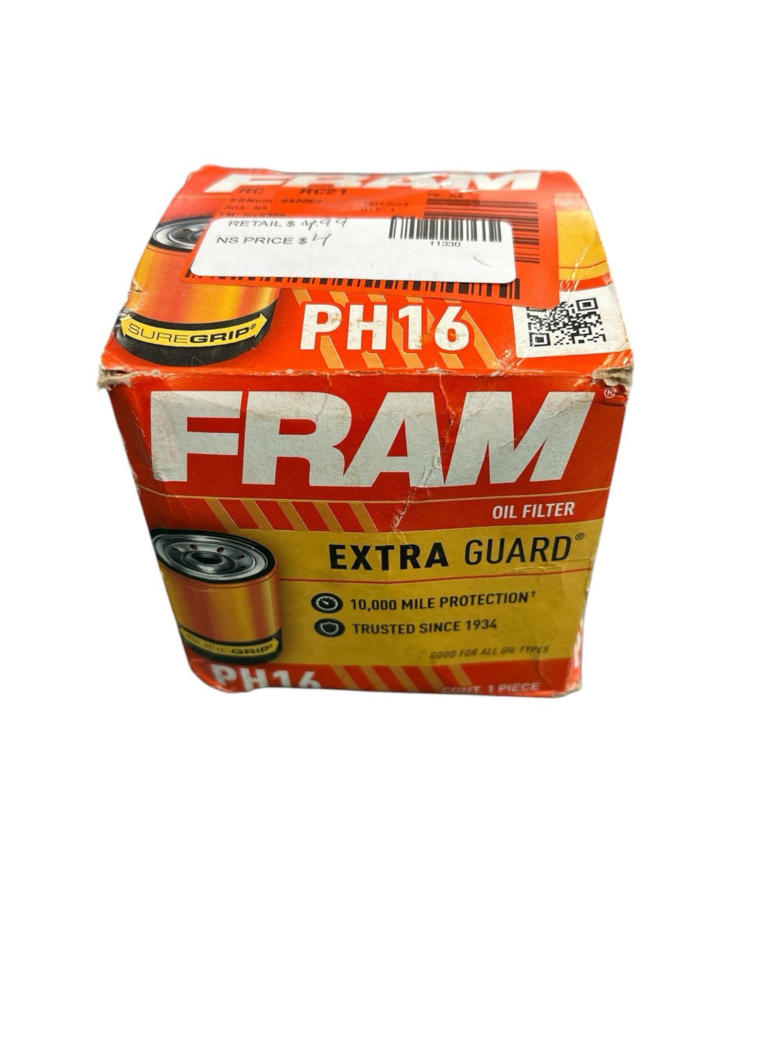 Fram Filters 3.9 in. Extra Guard Oil Filter PH16