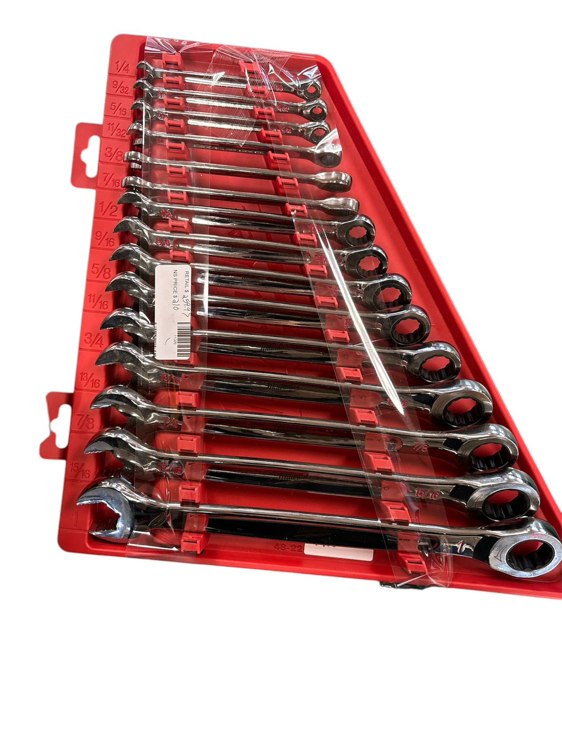 Milwaukee SAE Ratcheting Combination Wrench Set (15-Piece) 48-22-9416