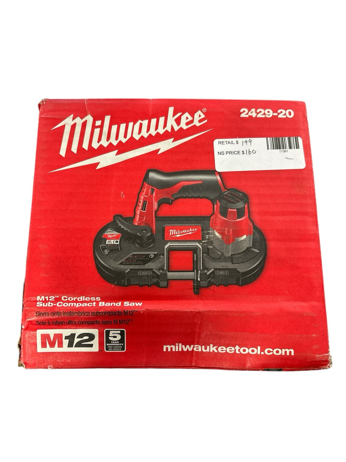 Milwaukee M12 12V Lithium-Ion Cordless Sub-Compact Band Saw (Tool-Only) 2429-20