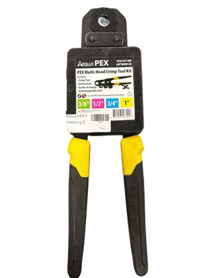 Apollo Multi-Head PEX Crimp Tool Kit-Minimum Pipe O.D Size 3/8 in. to Maximum O.D. Pipe Size 1 in. O.D. Size 69PTKH0015Q