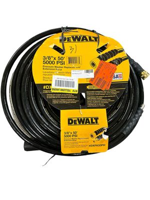 DEWALT 3/8 in. x 50 ft Replacement/Extension Hose for Cold Water 5000 PSI Pressure Washers DXPA50PH  .