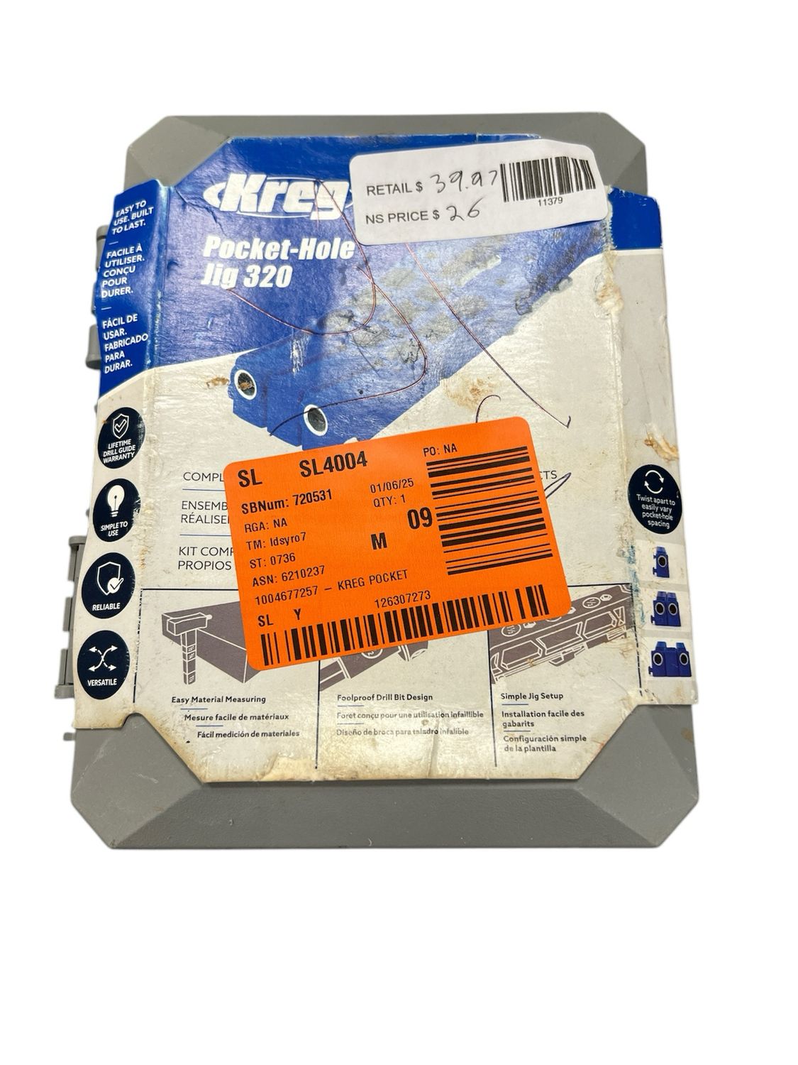 Kreg Pocket Hole Jig KPHJ320 New
