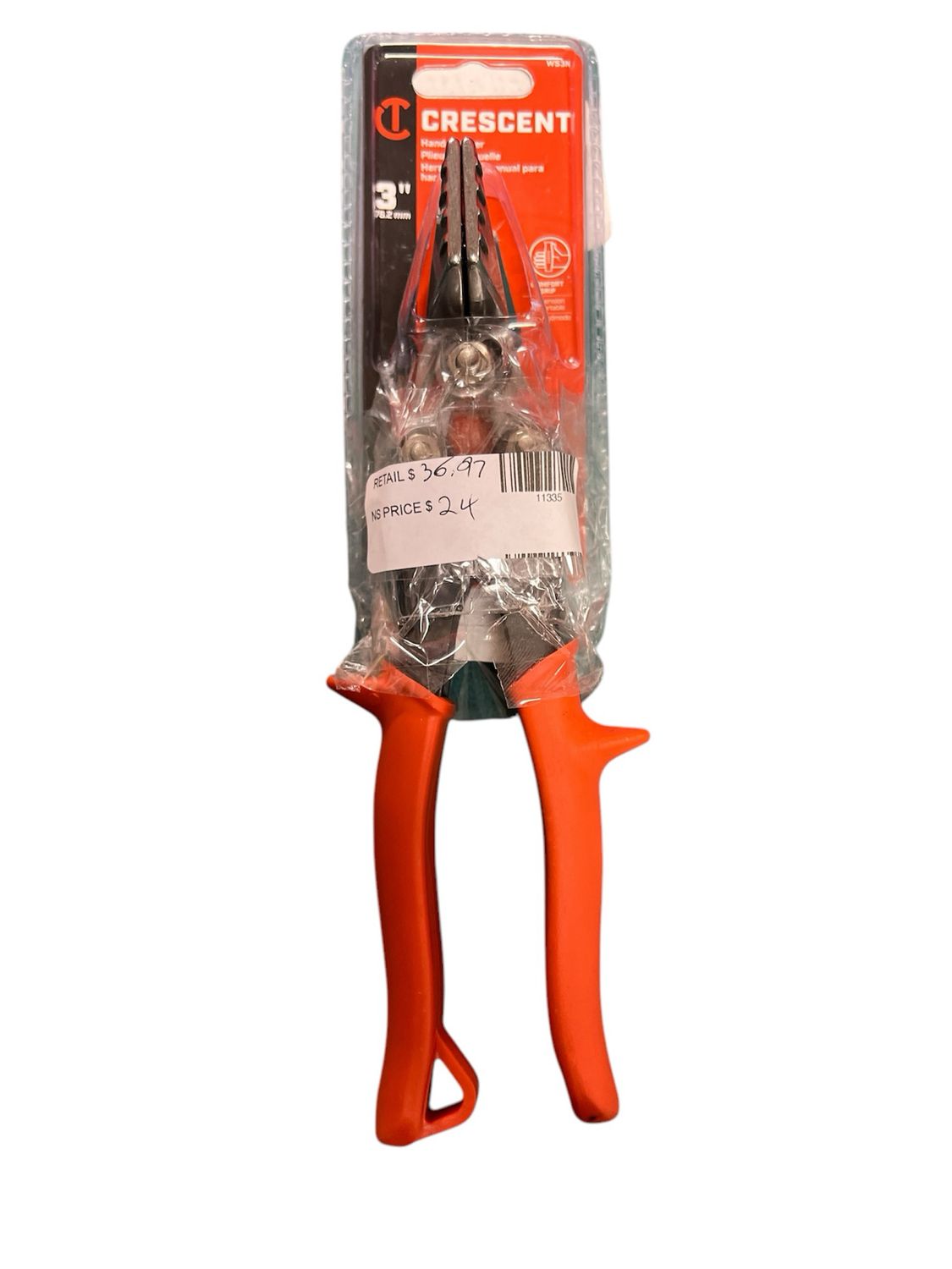 Crescent Wiss 3-1/4 in. Hand Seamer with 1-1/4 in Jaw Capacity WS3N New