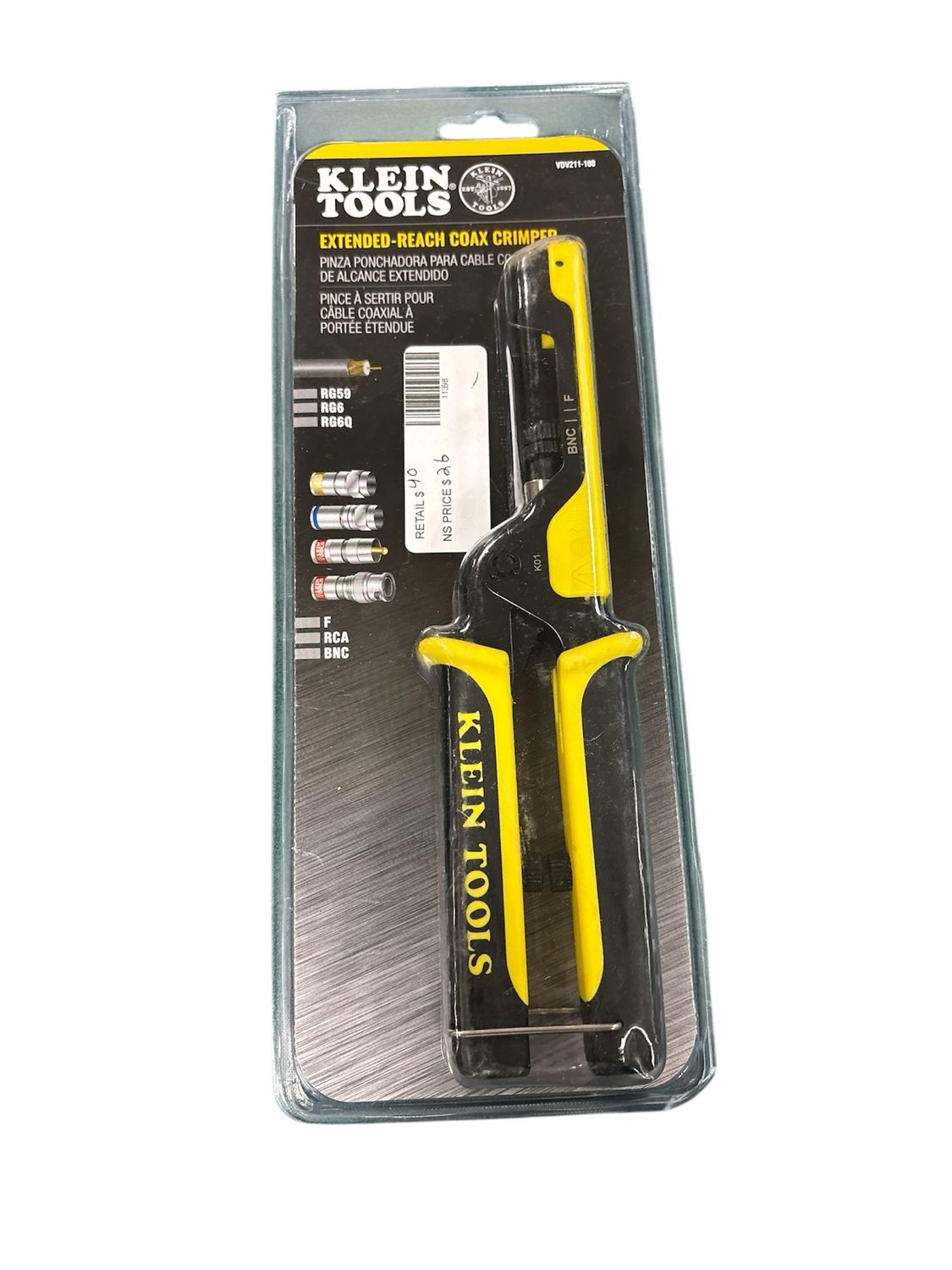 Klein Tools Extended Reach Multi-Connector Compression Crimper VDV211-100