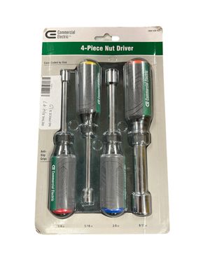 Commercial Electric 4-Piece Nut Driver CE180651 New