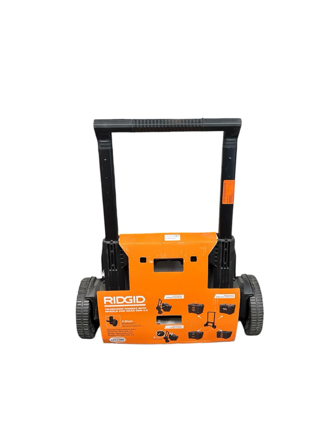 RIDGID Pro Gear System Gen 2.0 Durable All Terrain Rolling Tool Box Attachment With 9 in. Heavy Duty Wheels 255230 New