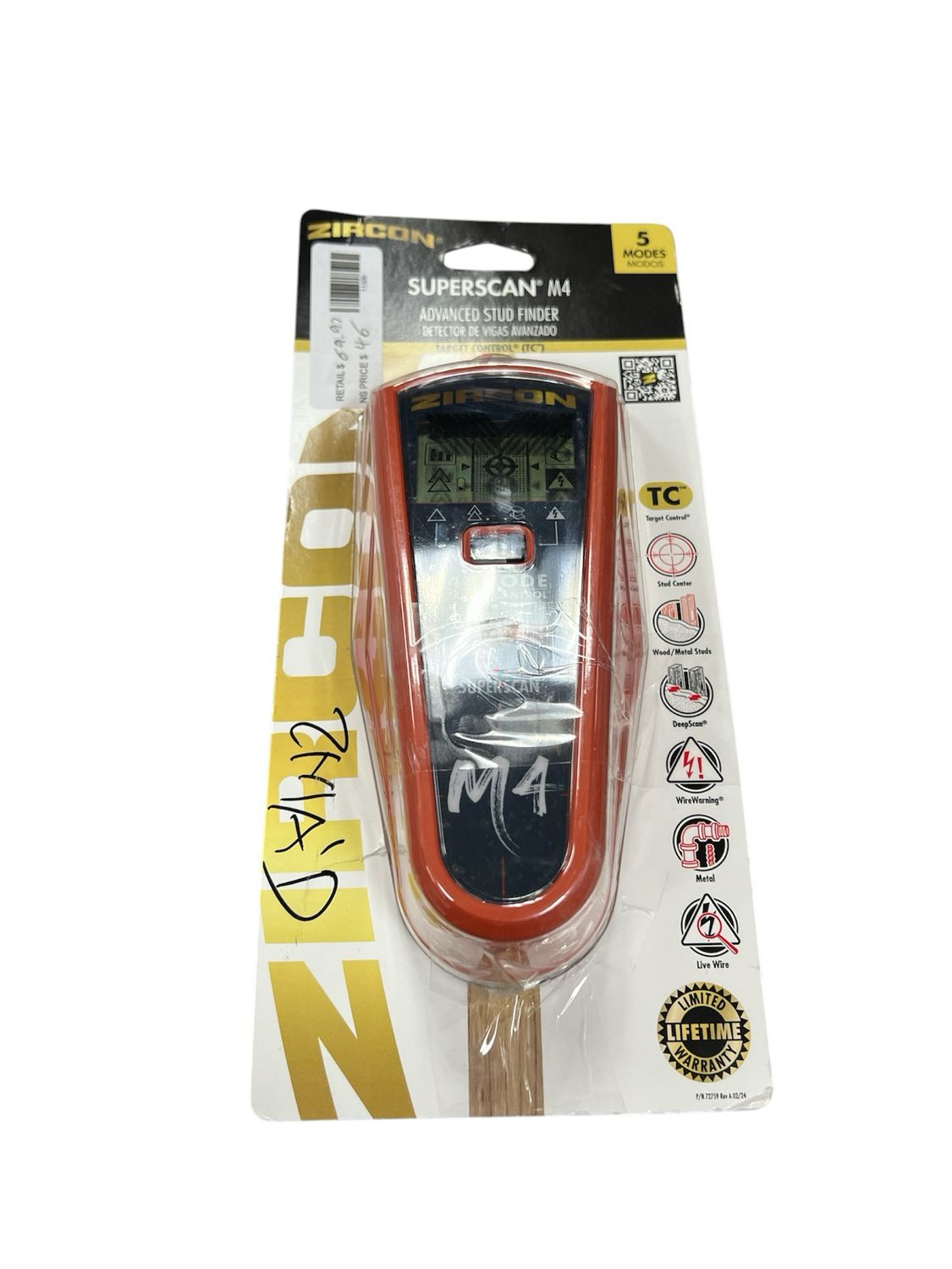 Zircon SuperScan M4 Stud Finder 71438 New