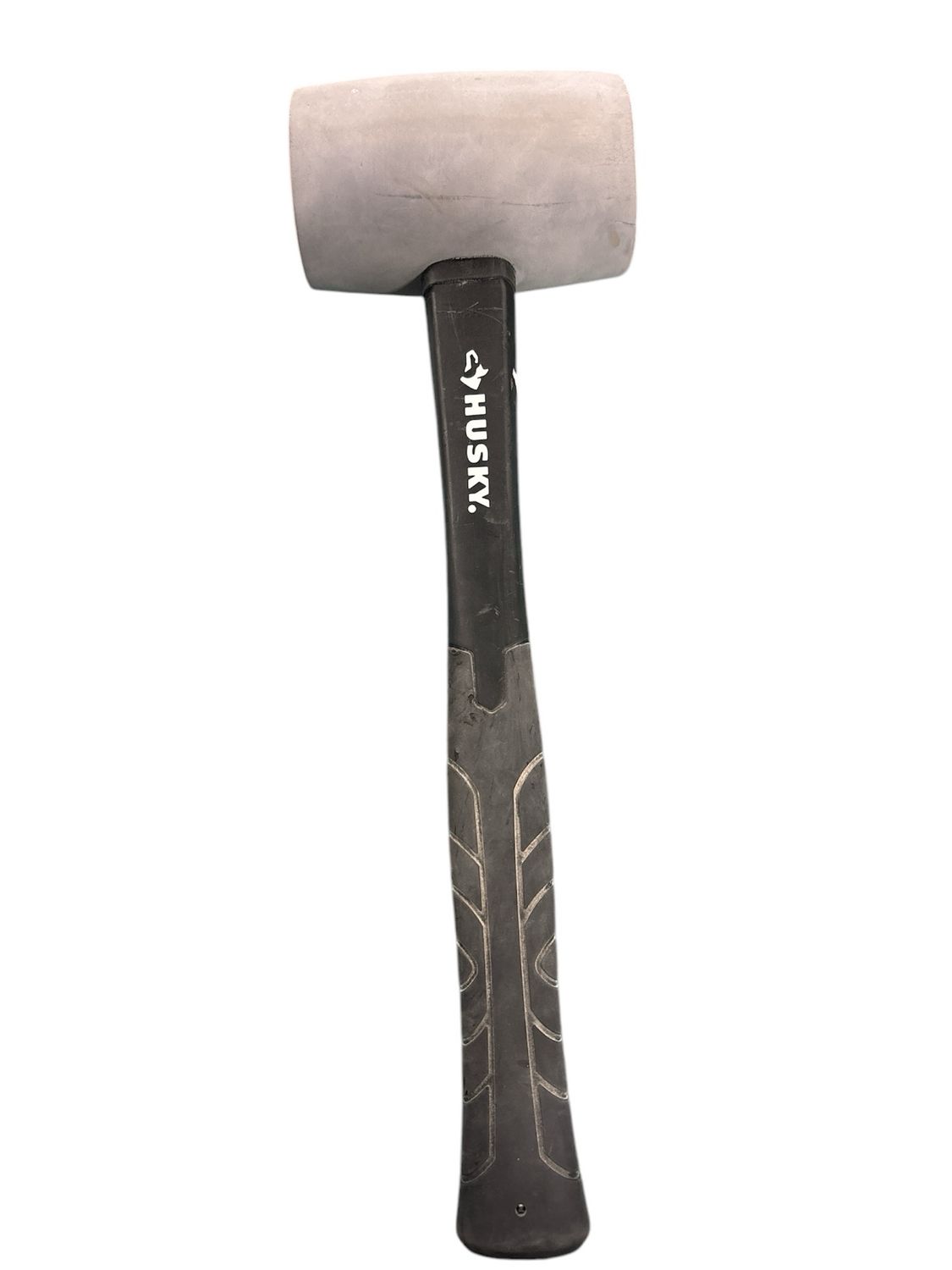 Husky 24 oz. Gray Rubber Mallet with 14 in. Fiberglass Handle RMG-24F-HUSKY Used