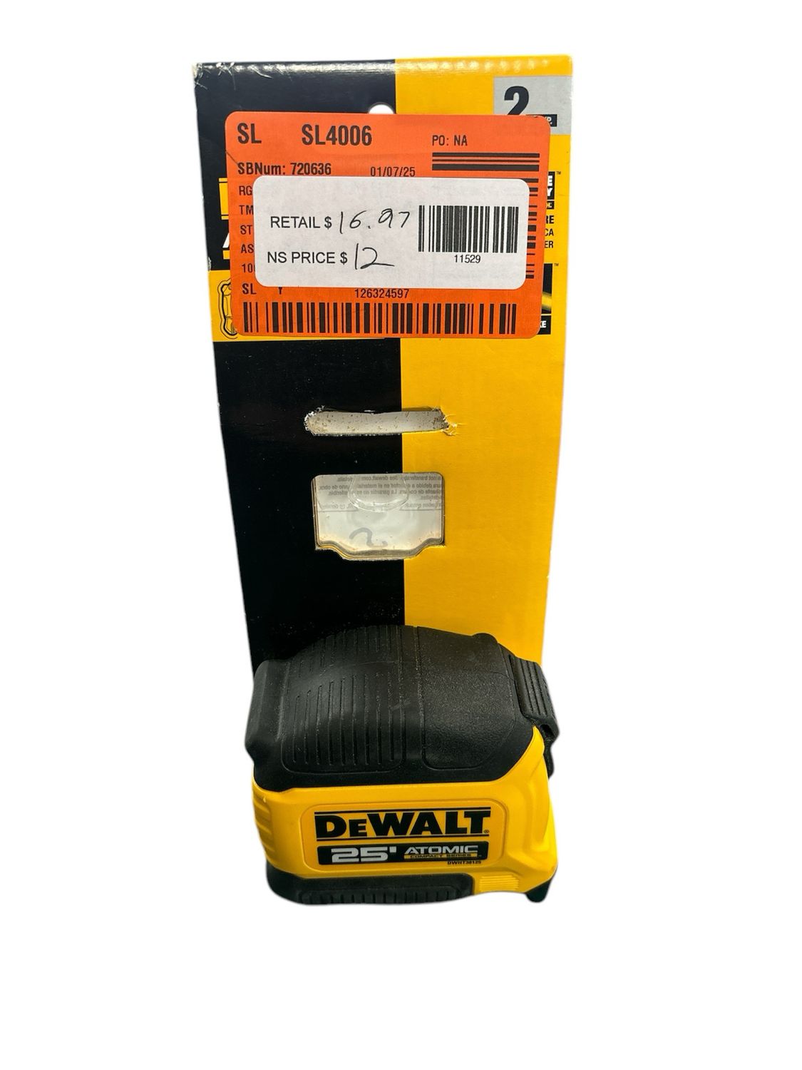 DEWALT ATOMIC 25 ft. x 1-1/8 in. Tape Measure DWHT79325Z New