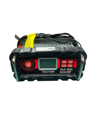 VECTOR 15 Amp Automatic 12V Battery Charger with 50 Amp Engine Start and Alternator Check BC15BV Used