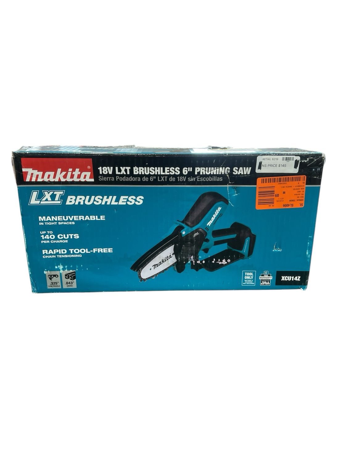 Makita 18V LXT Lithium-Ion Brushless Cordless 6 in. Chain Saw (Tool Only) XCU14Z Used