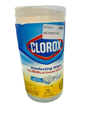 Clorox 75-Count Crisp Lemon and Fresh Scent Bleach Free Disinfecting Cleaning Wipes