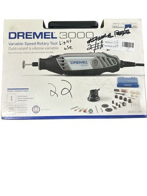 Dremel 3000 Series 1.2 Amp Variable Speed Corded Rotary Tool Kit with 25 Accessories and Carrying Case 3000-1/25H .