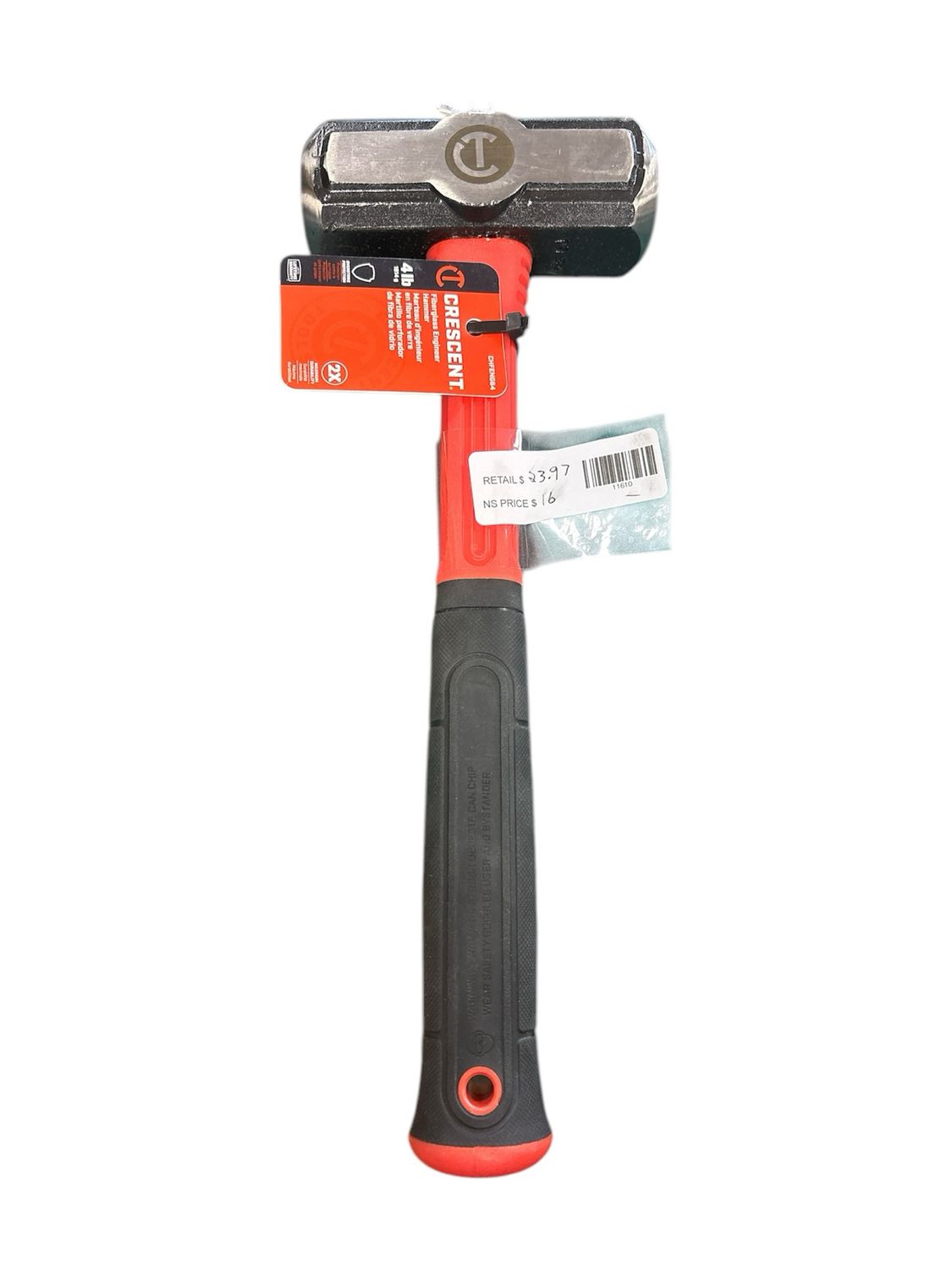 Crescent 4 lbs. Fiberglass Engineer Hammer CHFENG64